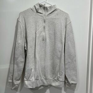 Lululemon French terry half zip heathered gray
